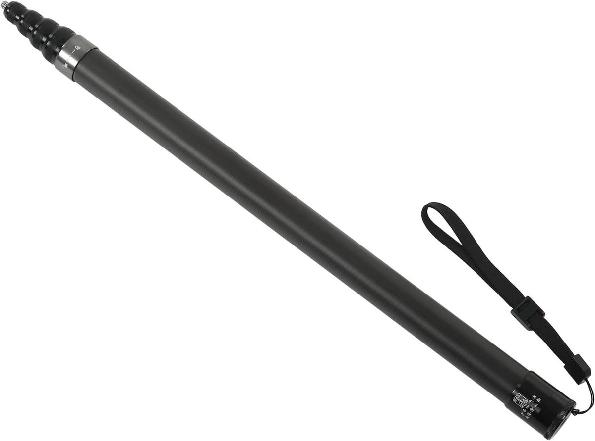 Verstelbare Microfoon Verlengpaal van 45.5 cm, Handheld Statief voor Filmen met 1/4 Inch Schroefdraad, Ideaal voor Opnames en Interviews