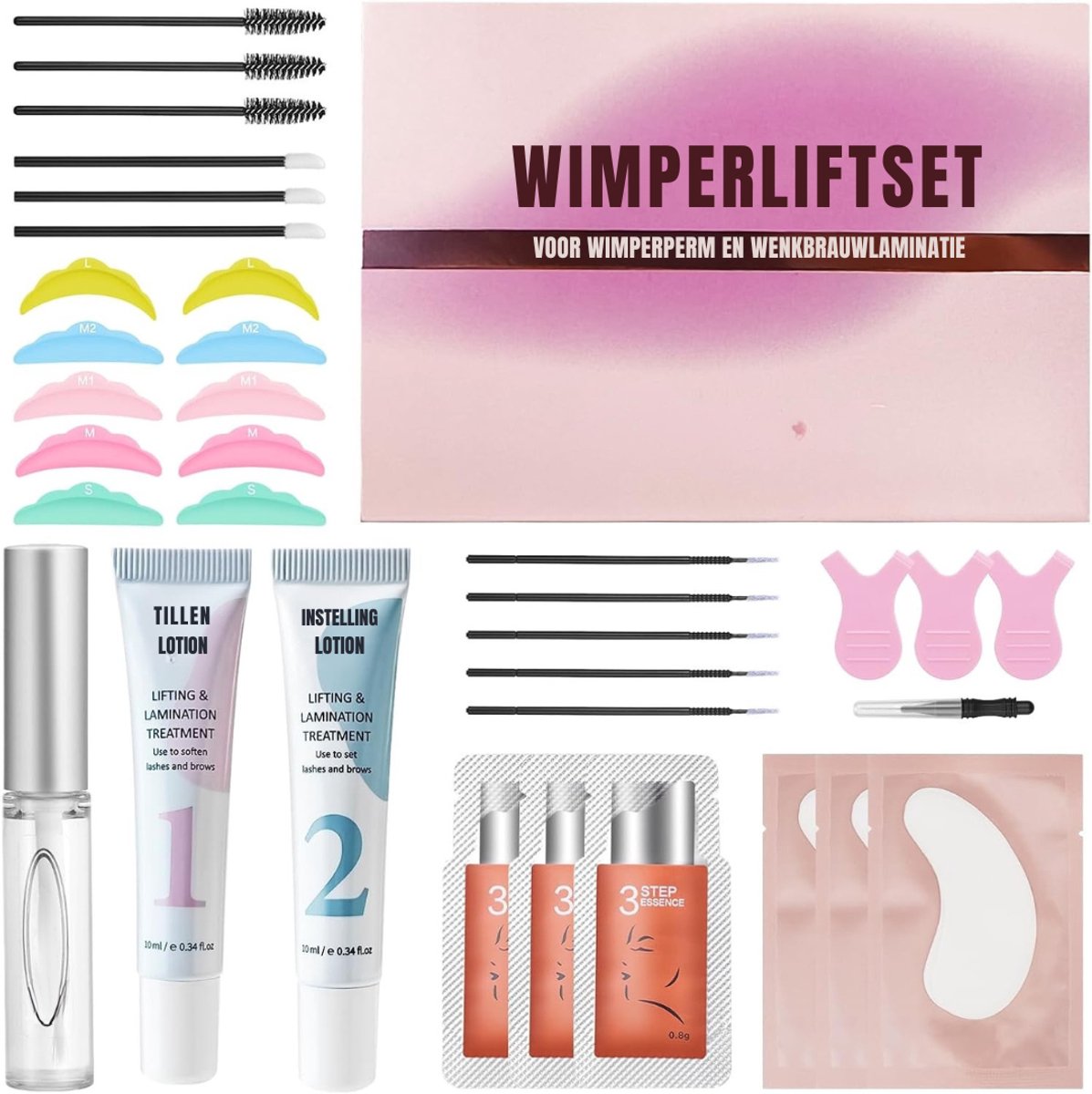 YOR® Wimperlifting set - Wimperlift - Wimpers - Roze- 15cm x 11cm x 2cm