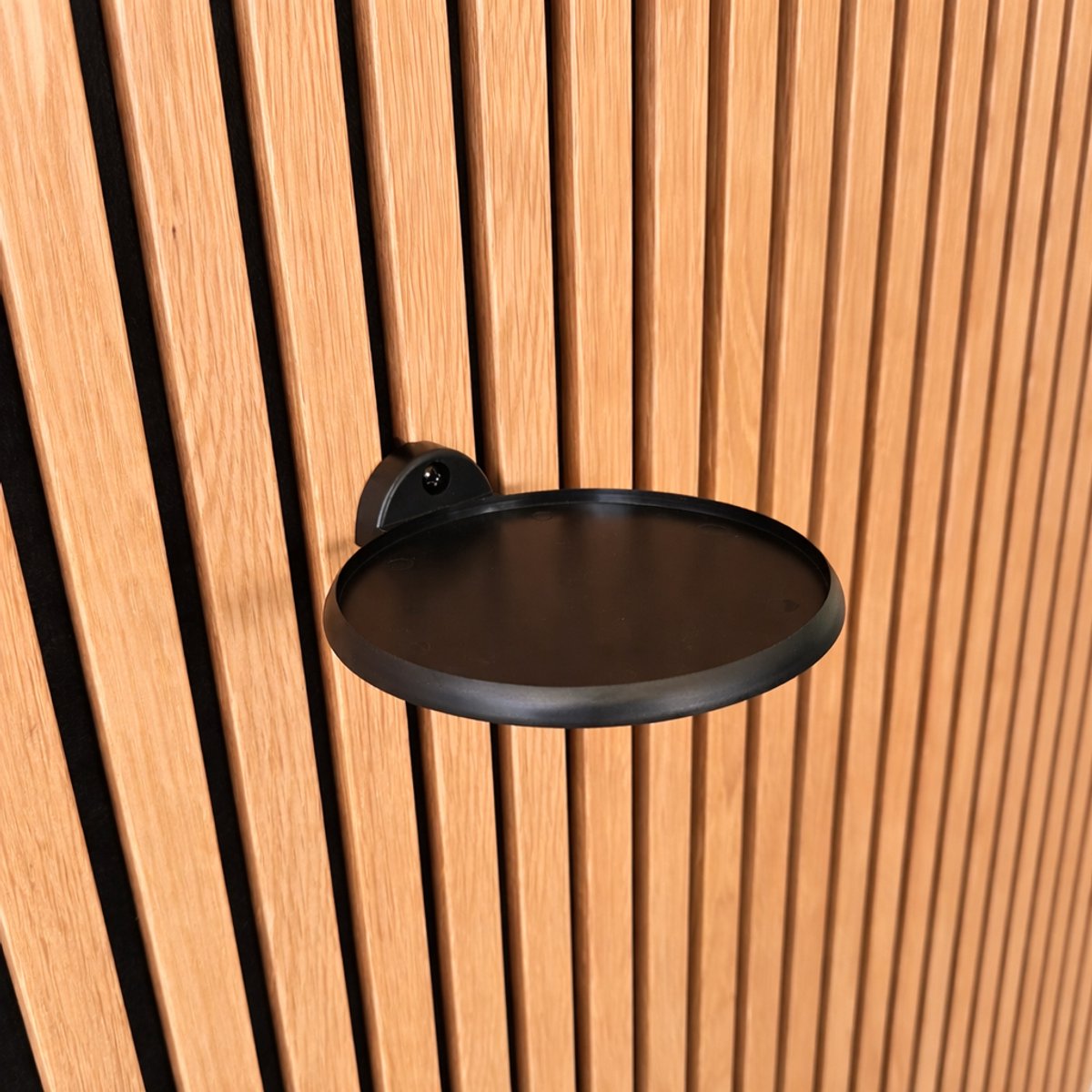 Rond Plateau voor akoestisch wandpaneel -Akupanel - akoestische panelen - Akoestisch paneel - 1 stuk - Boren niet nodig - 10 tot 15 mm ruimte tussen de latten - Diameter 14cm