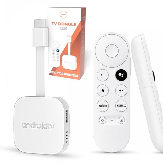 Neotex® TV Dongle 4K – Android TV Stick met Android 14 – 2GB RAM / 16GB Opslag – Chromecast & IPTV - Dual-Band WiFi 2.4G & 5G – Smart TV Dongle – Streaming Stick voor Netflix, YouTube & Apps – Compacte HDMI TV Stick