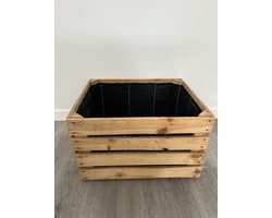 Houten plantenbak 50x40 hoogte 30cm met worteldoek