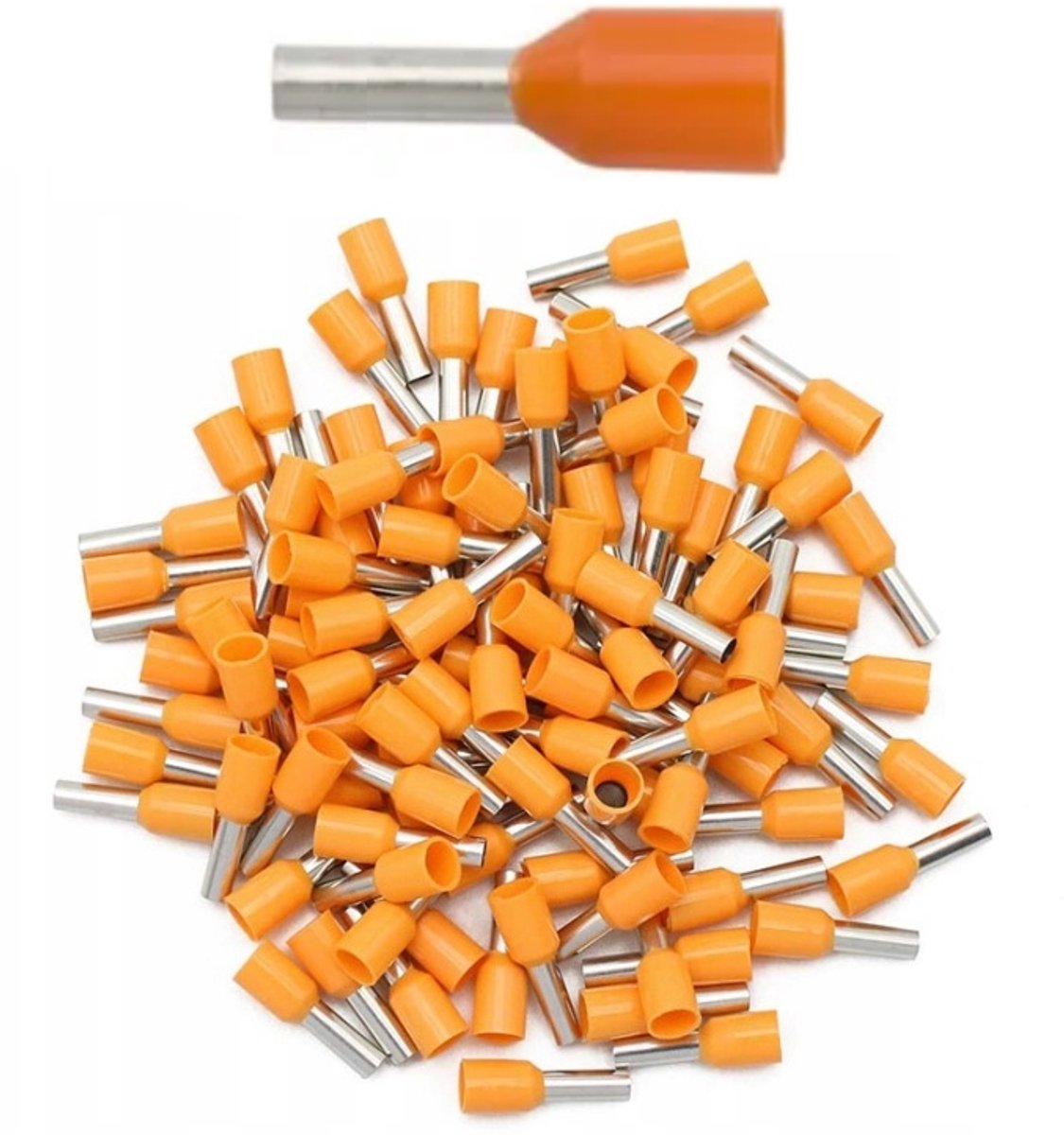 Trytyt - Geïsoleerde Huls - 0,50mm² - 8mm - Oranje - 100 stuks