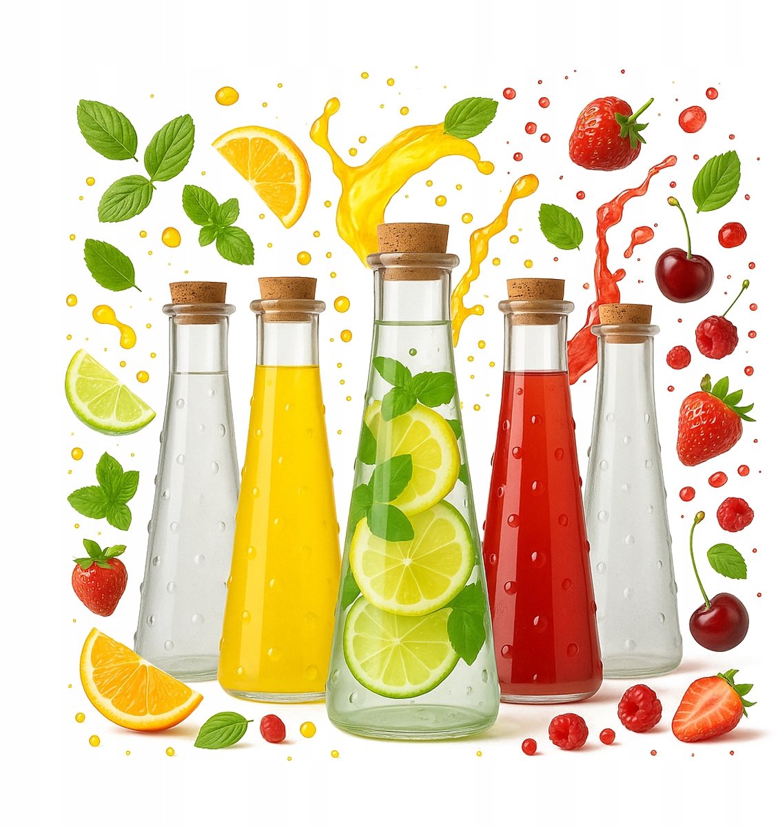 Bimberek IBIZA Serie - Glazen Karaf - 240ml - Natuurlijk Kurksluiting