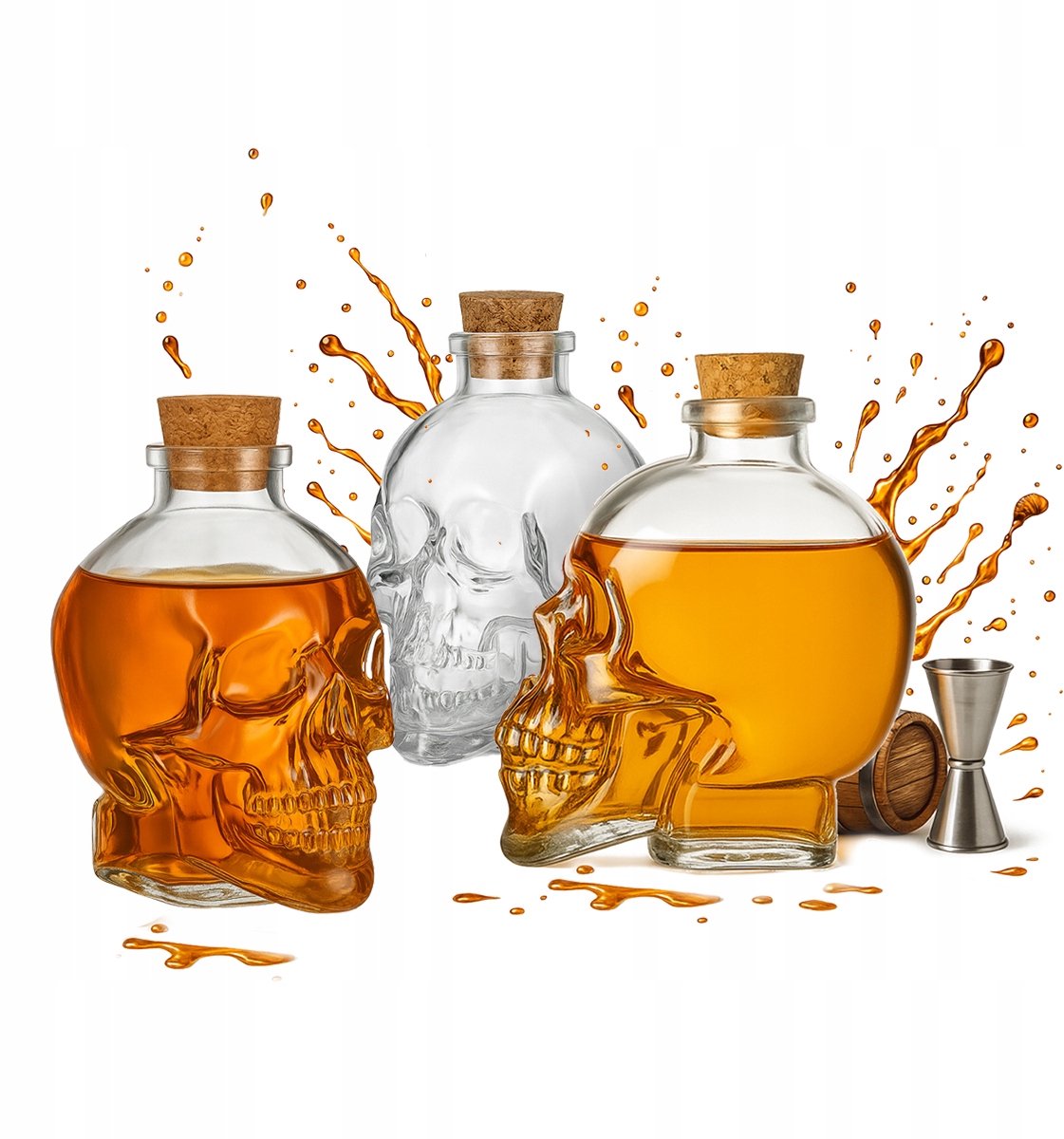 Bimberek Serie - Glas Karaf - CZASZKA - 400ml - Decoratief - Geschenk