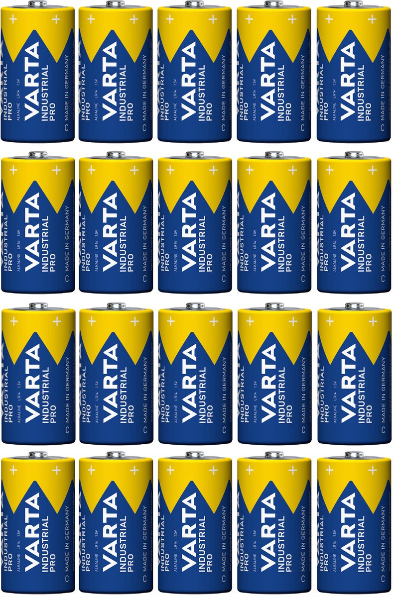 Varta Industrial LR14 C alkaline batterij 7800mAh - 20 stuk