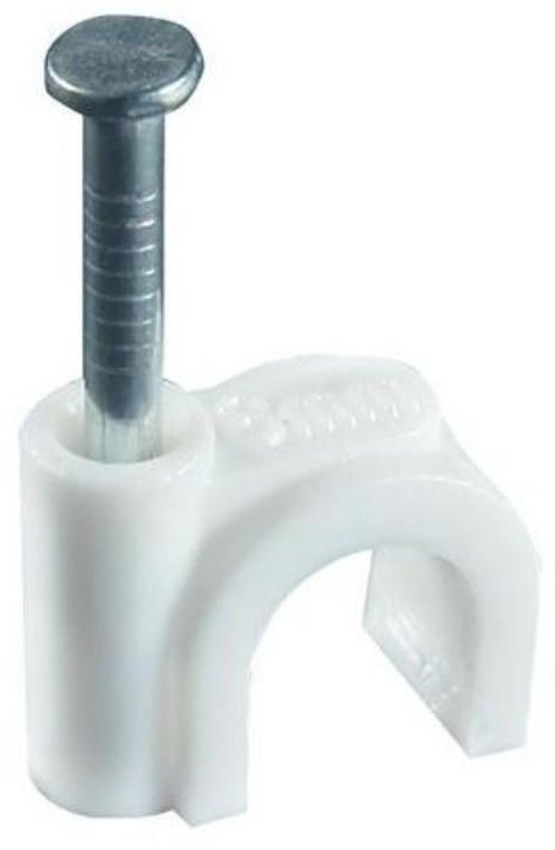 Trytyt Flop Serie - Kabelclip met Spijker - 14mm - Polypropyleen en Staal - 100 stuks