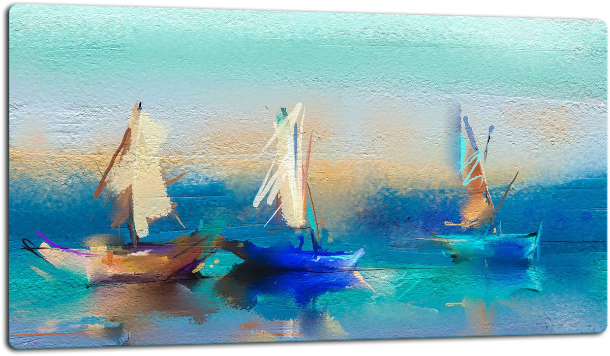 TMK ArtDeko - Glazen Snijplank - 52x30cm - Inductie en Meer - Heldere Kleuren