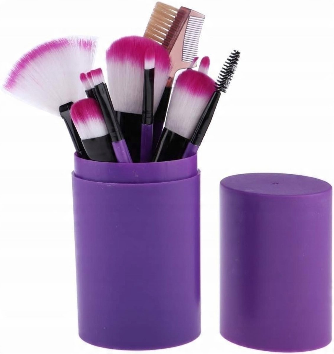 Selvio - Professionele Cosmetische Kwastenset - 12 Stuks - Draagbare Tube