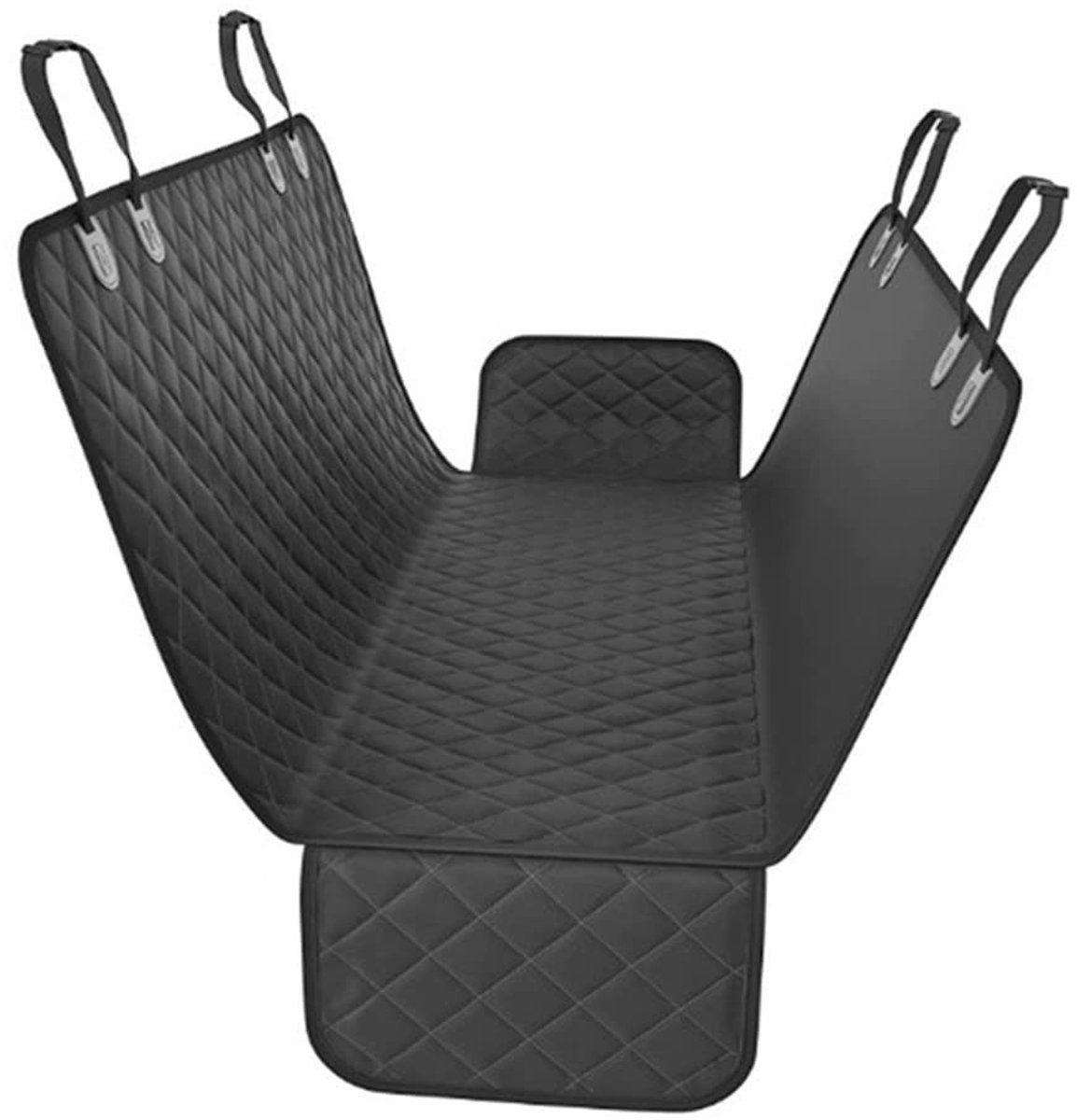ONF3 - Achterbankhoes - Hondenbescherming - Waterdicht en Antislip - Zwart - Kussenbescherming - Geschikt voor Auto - 137 x 147 cm