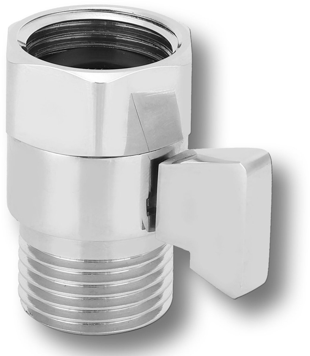 Store_9 - In Line Water Stopkraan - Douchekop Flow Control - Waterbesparend - G1/2in - Koper - Douche Supply - Geschikt voor elke douche - Compacte...