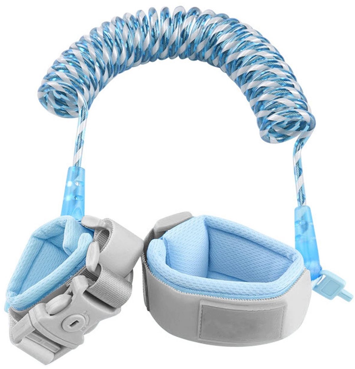 ONF3 - Kinderriem - Veiligheidslijn voor kinderen - 360 graden rotatie - Blauw - Anti-verlies polsband - Ideaal voor actieve kids - Comfortabel ...