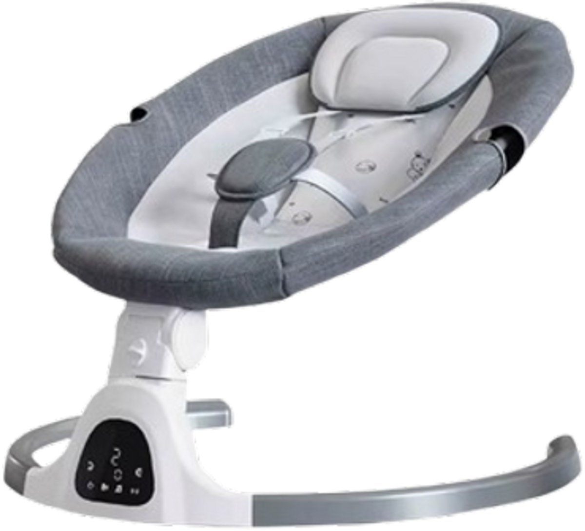 Elektrische Wipstoel - Swing Baby Stoel - Muziek en Swing Opties - 5 Punts Gordel - Babyschommel- Schommelstoel - Baby Swing - Met Afstandsbediening - Grijs