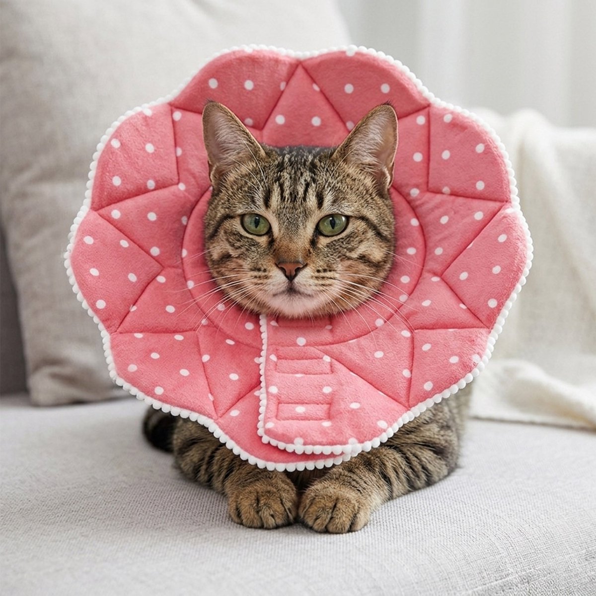 MAGICSHE Kattenkraag Voor Nazorg - Beschermkraag Kat - Elizabethaanse Kraag Hond Na Operatie - Anti-Beet Likken Roze L