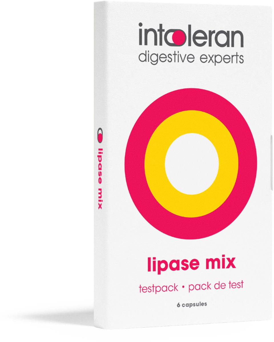 Intoleran Lipase Mix Spijsverteringsenzymen Testpack – 6 Capsules | Ondersteunt de Vertering van Vetten | Puur, Vegan en Glutenvrij