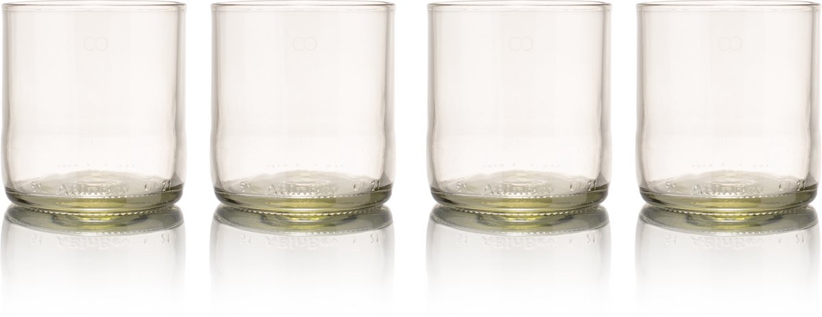 Rebottled - Short Tumblers (175ml) 4-pack - Transparant