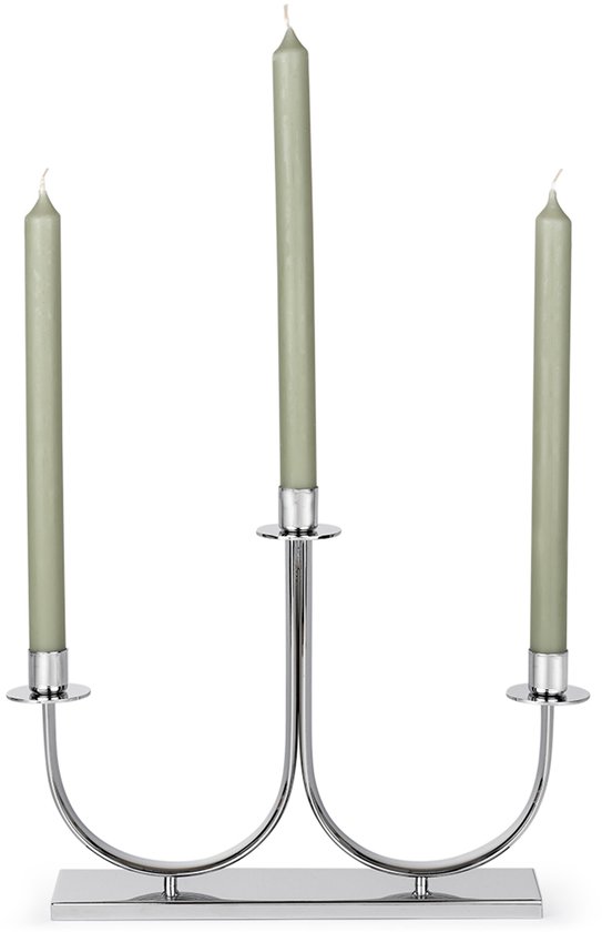 Zilverstad - Kandelaar Elana 3-pits zilver kleur - Moederdag cadeautip!