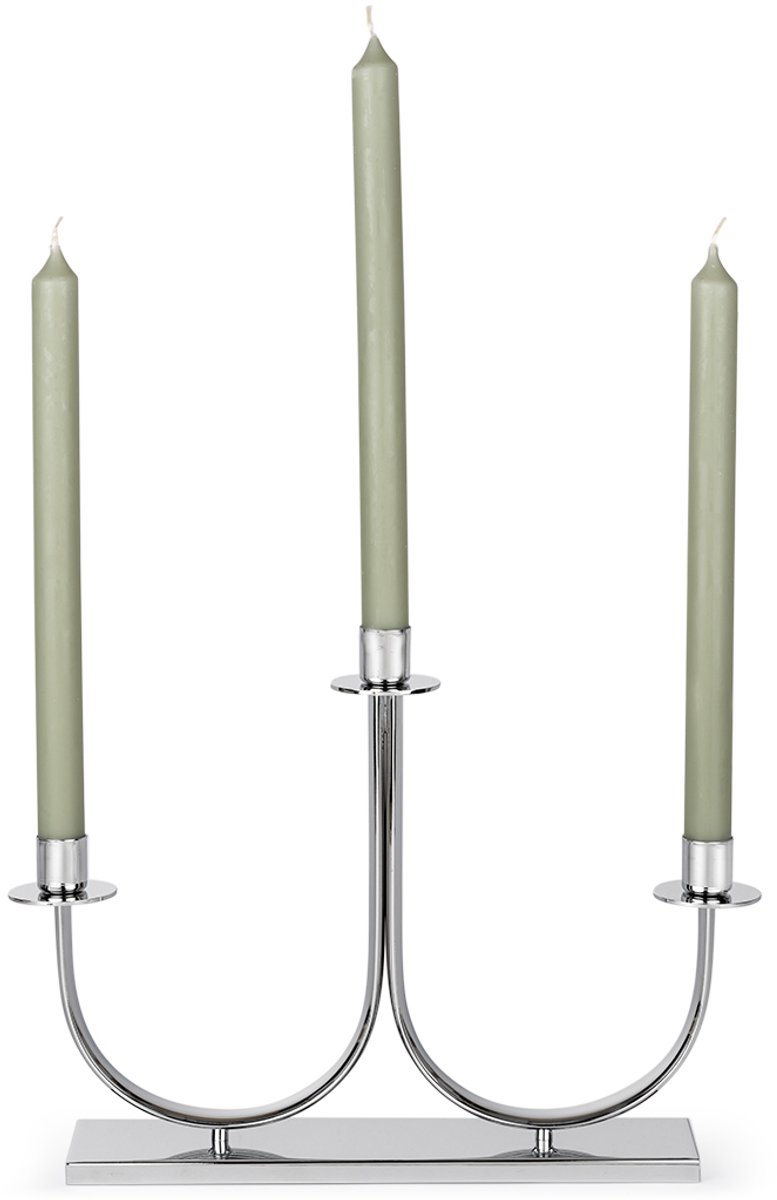 Zilverstad - Kandelaar Elana 3-pits zilver kleur - Moederdag cadeautip!