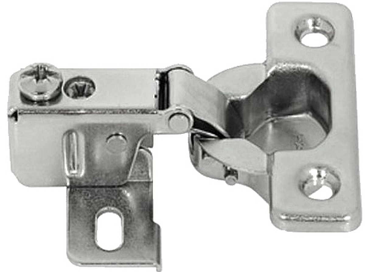 Caravan scharnier - korte arm - voor dunne deur vanaf 12 mm - 2 stuks