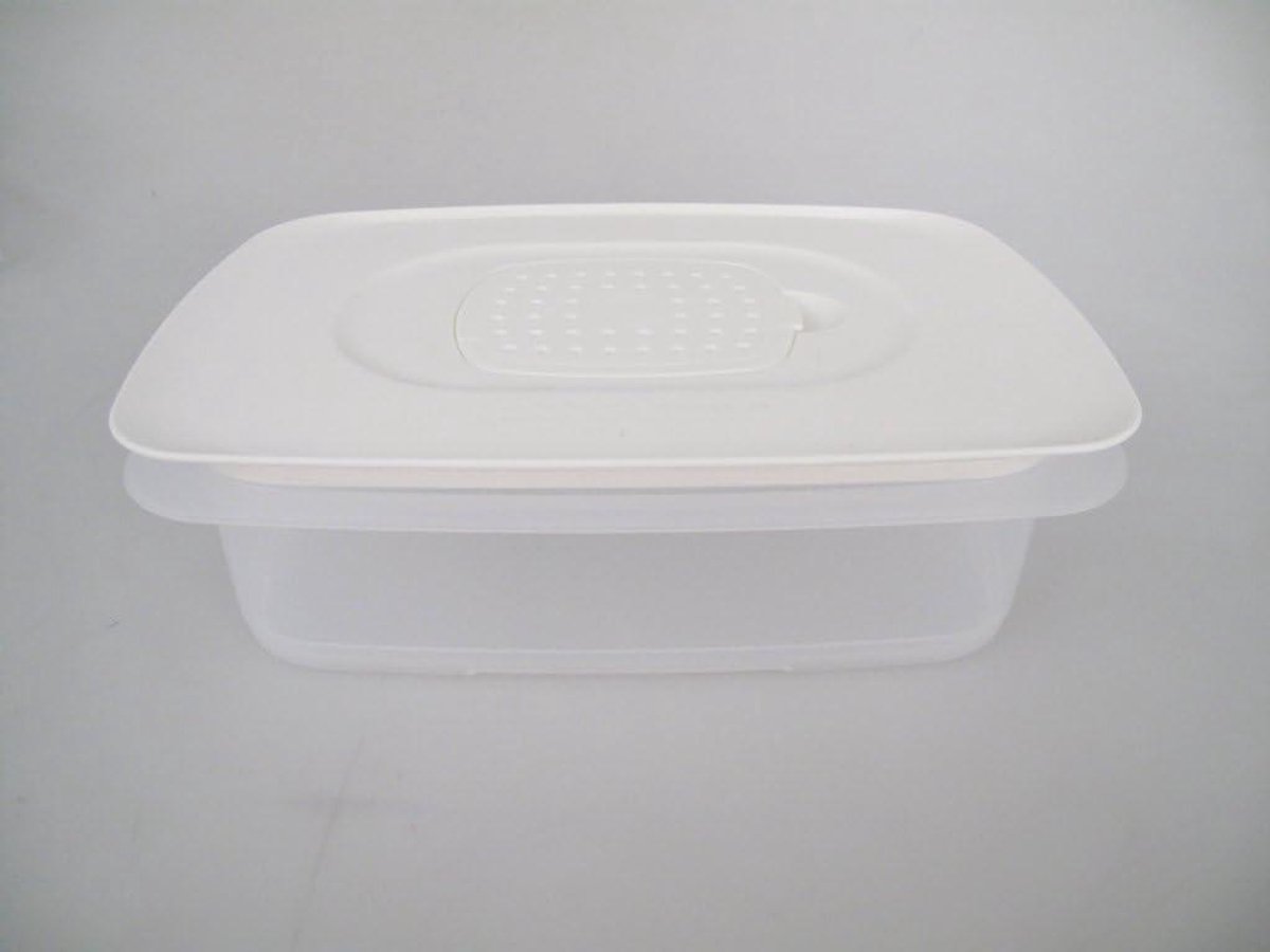 Voedselcontainer - Bewaarcontainer Keuken - Voedsel Bewaren - Klimaatdeksel - 15 Liter - Wit