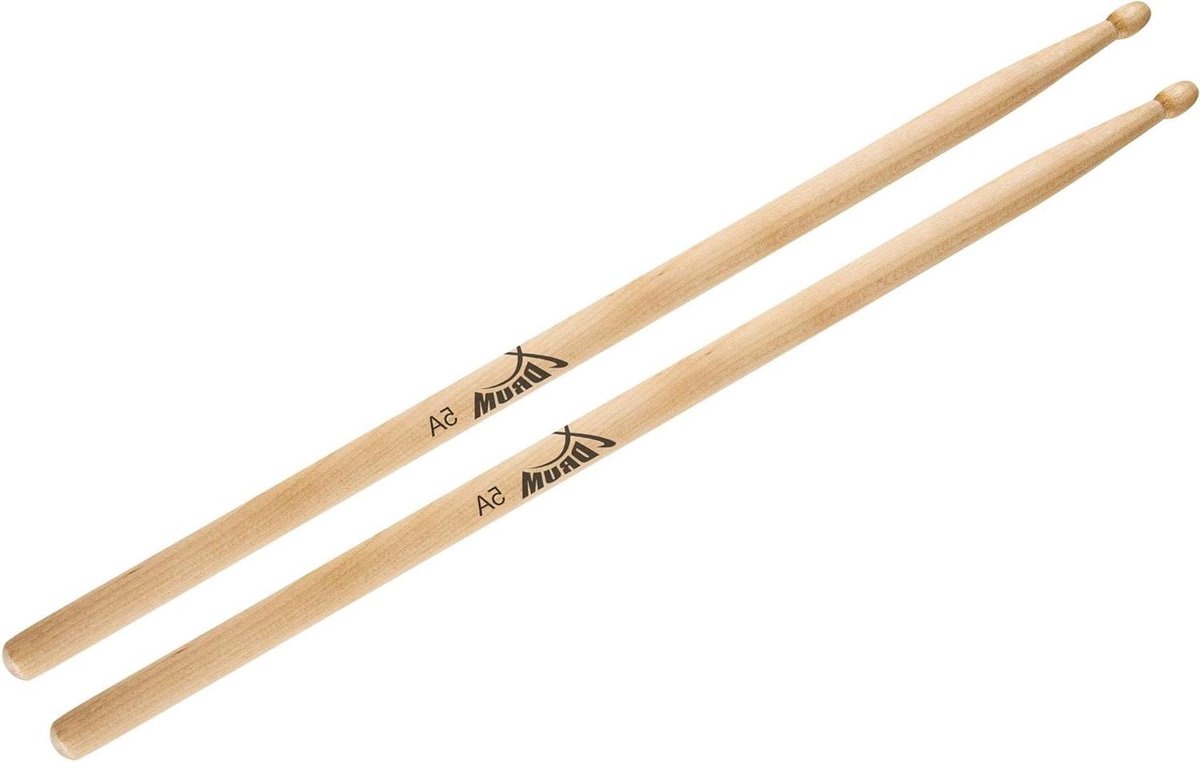 Drumstokken - Stokken set - Muziek Maken - Gripvaste Afwerking - 405 mm Lengte - Wood