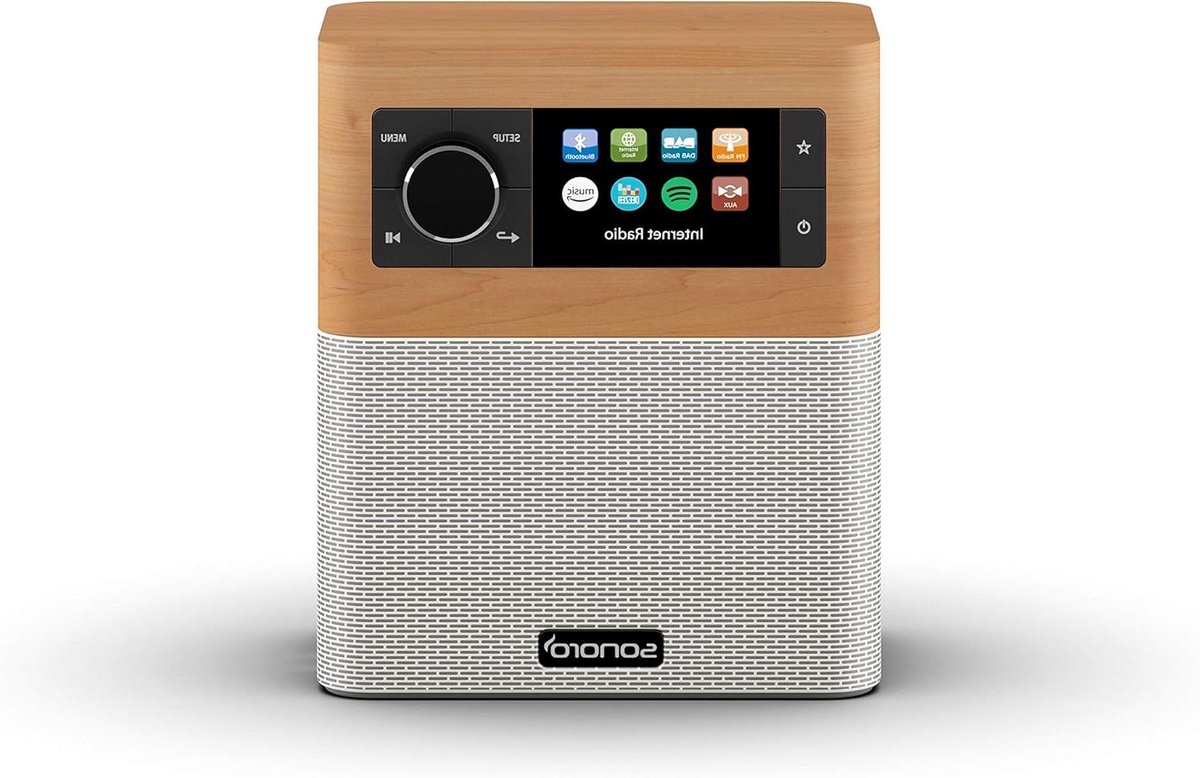 Internetradio - Muziekspeler Radio - Muziek Streamen - Spatwaterdicht - 3-inch speaker - Walnoot Zwart
