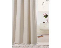Verduisterend Gordijn - Gordijnstof Paneelgordijn - Raambekleding - Dicht Geweven Stof - 140x260 cm - Lichtbeige