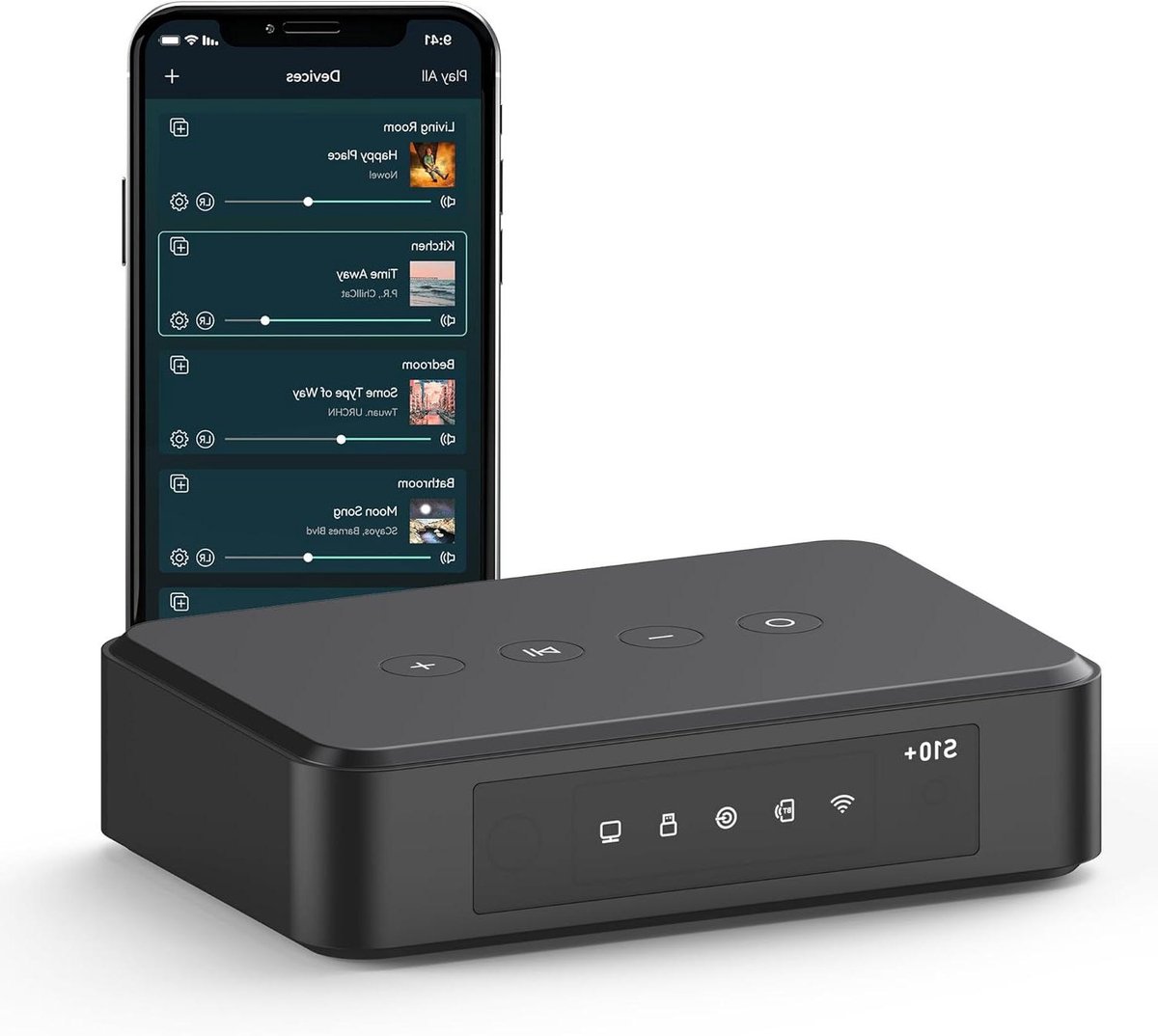 Audio Ontvanger - Muziek Streamer - Draadloos Muziek Afspelen - Multiroom Systeem - 198 x 175 x 61 cm - Zwart