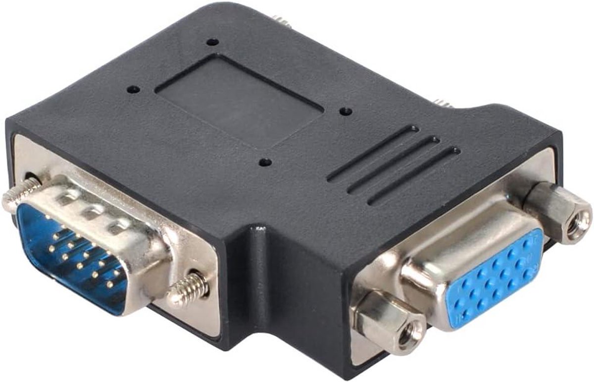 VGA Adapter Hoekig - Verloopstekker SVGA - Beperkte Ruimte - 90 Graden Hoek - 11 x 11 x 1 cm