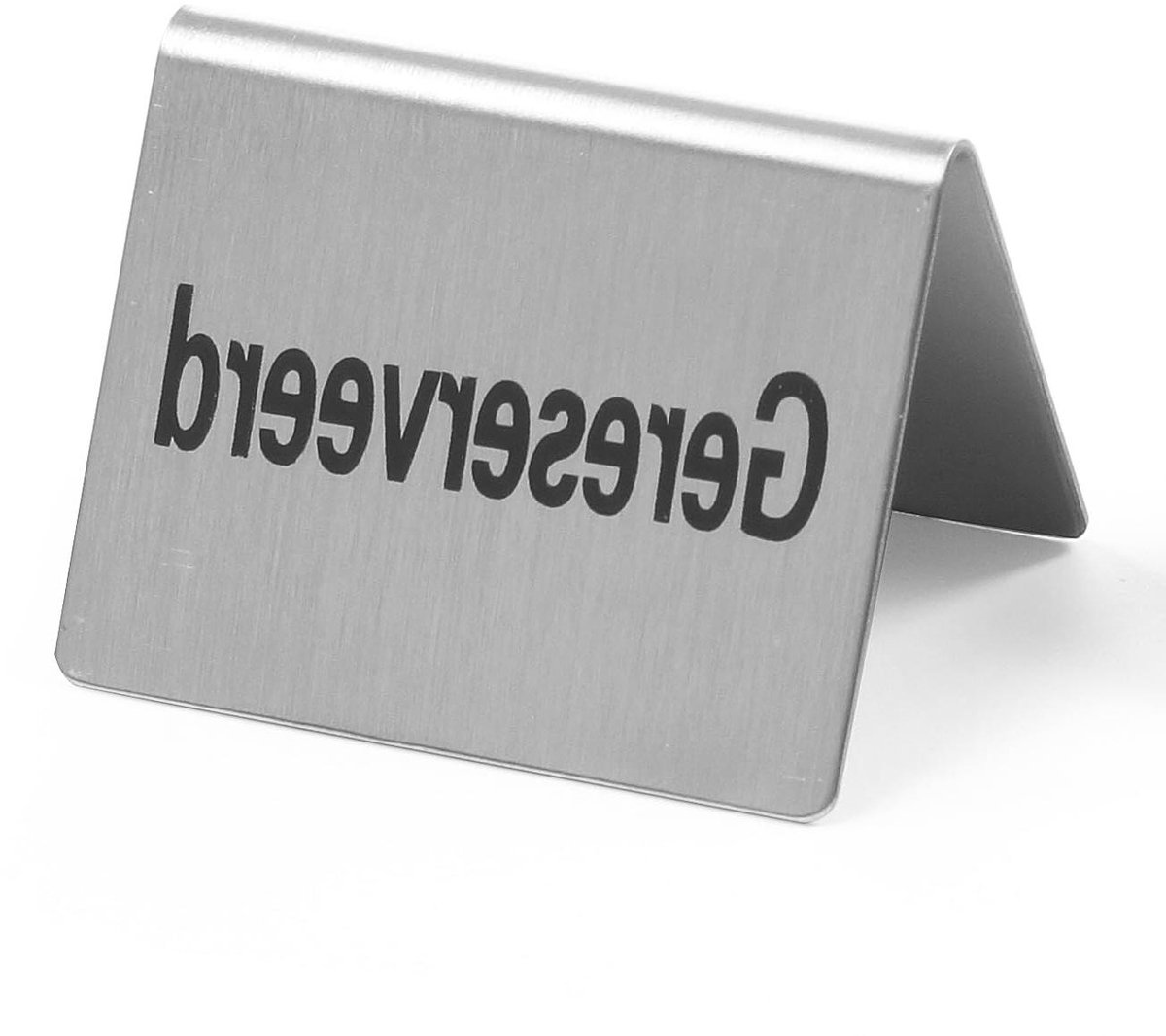 Tafelbordjes Gereserveerd - Reservering bordjes - Tafel reserveren - Stevig roestvast staal - 50x35x40mm - Zilver