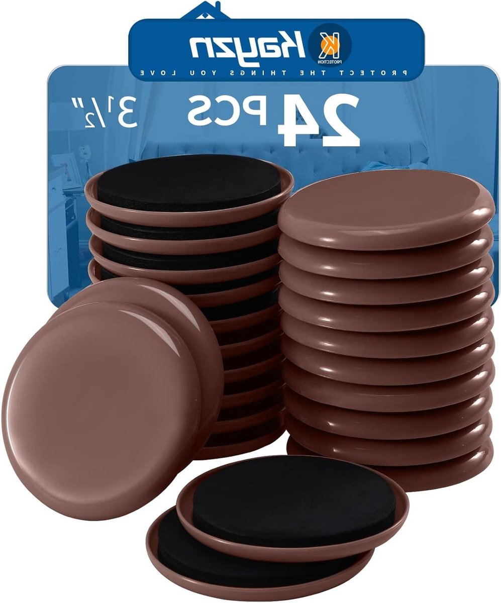 Meubelrollers - Verhuispads Meubels - Meubels Verplaatsen - Zonder Krassen - 3.5 Inch - Bruin