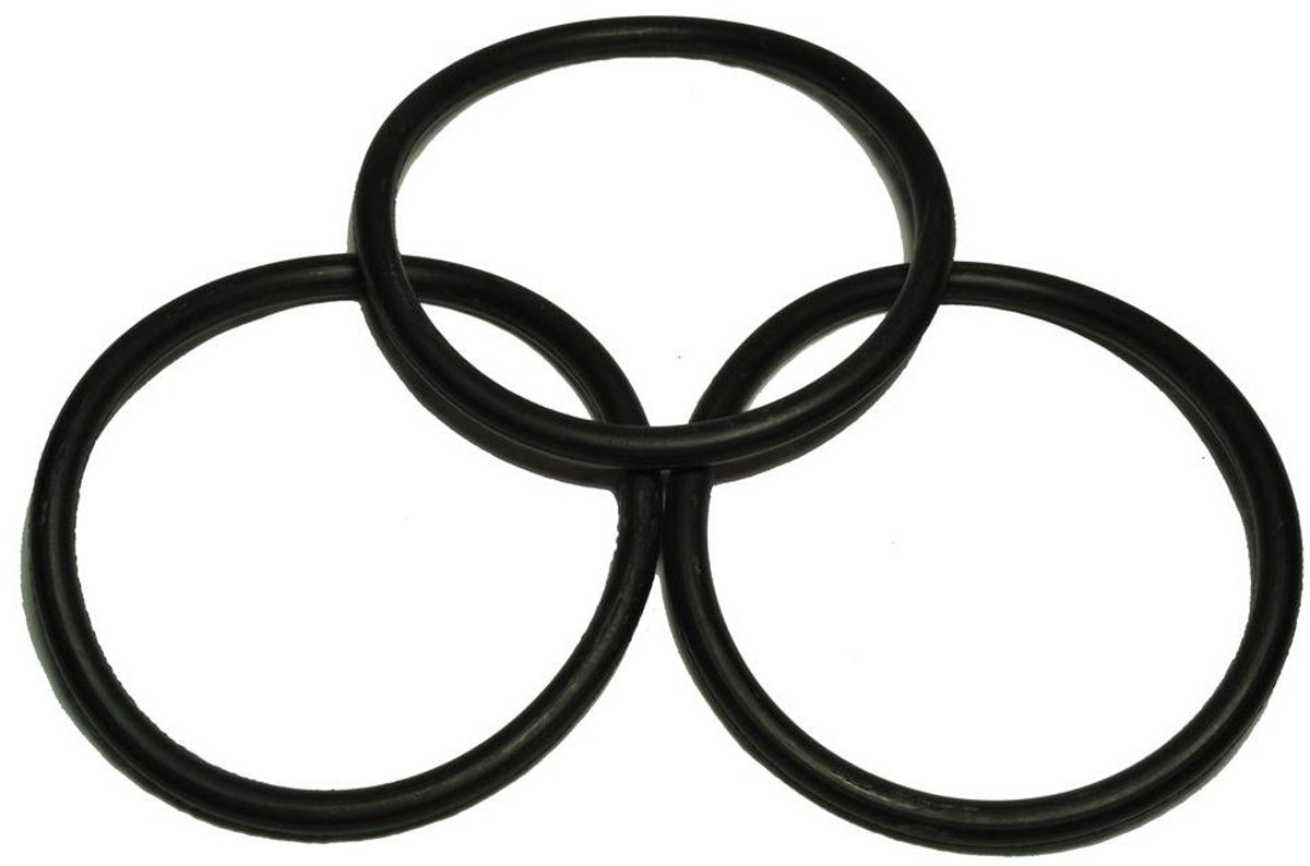 Rechtopstaande Stofzuigerriem - Borstelrol Riem - Stofzuigen - Rond Rubber - 3 stuks - Zwart