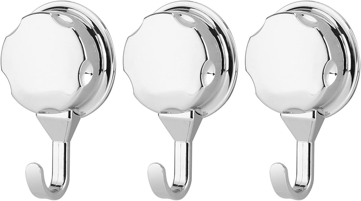 Set van 3 Sterke Zuignap Handdoekhaken - Handdoekhouder voor Badkamer en Keuken met Extra Grip en Eenvoudige Montage