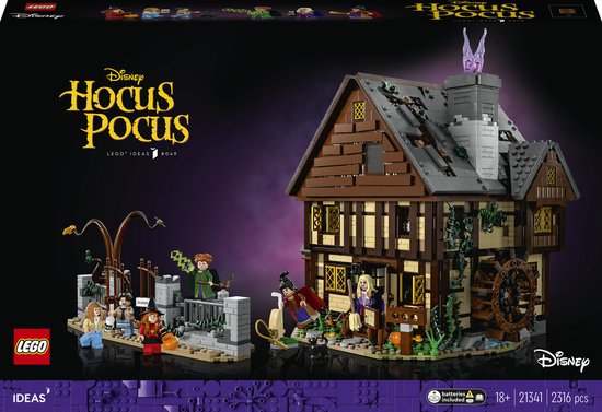 LEGO Ideas Disney Hocus Pocus: het huisje van de Sanderson-zussen Halloween Set voor Volwassenen - 21341