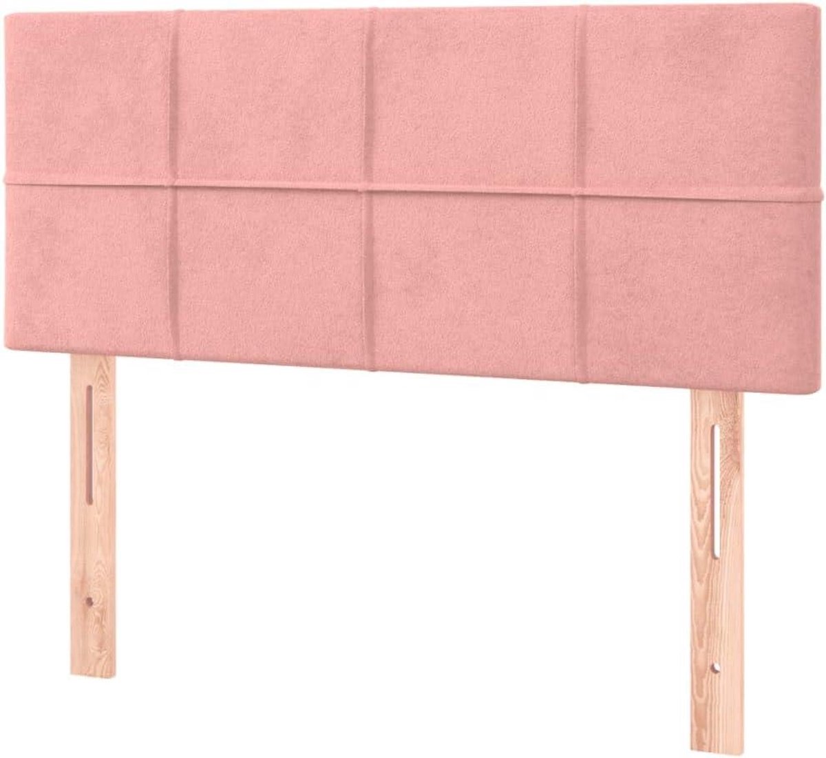 Hoofdbord Velvet - Bedbord Paneel - Rugsteun Bed - Verstelbare Hoogte - 90x5x78/88cm - Roze