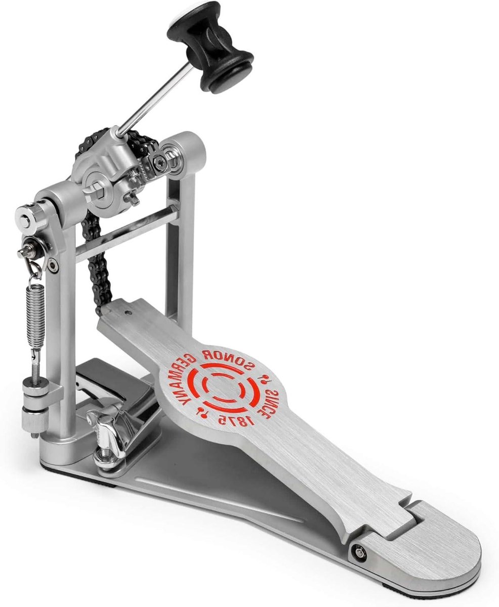 Bassdrumpedaal - Drum Pedaal - Muziek Maken - Dubbele Ketting Drive - Stuk - Mat Aluminium