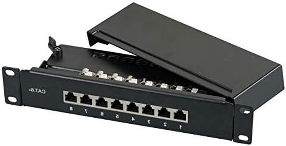 Patch Panel - Netwerk Paneel - Netwerk Organisatie - 10 Gigabit Snelheid - 10 inch - Grijs
