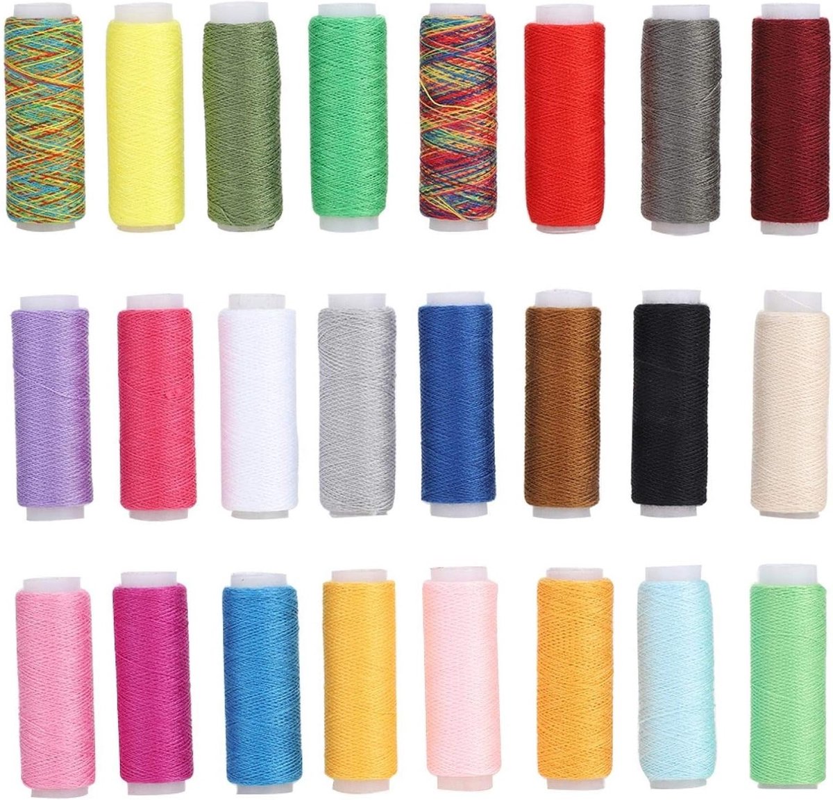 24 Kleuren Gewaxed Draad, DIY Ambachtelijk Touw voor Sieraden, Armbanden en Leren Creaties