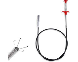 Krachtige 90CM Afvoerontstopper - Flexibele Veer voor Afvoer, Badkamer en Toilet - Haarverwijderaar Tool voor Verstopte Afvoeren