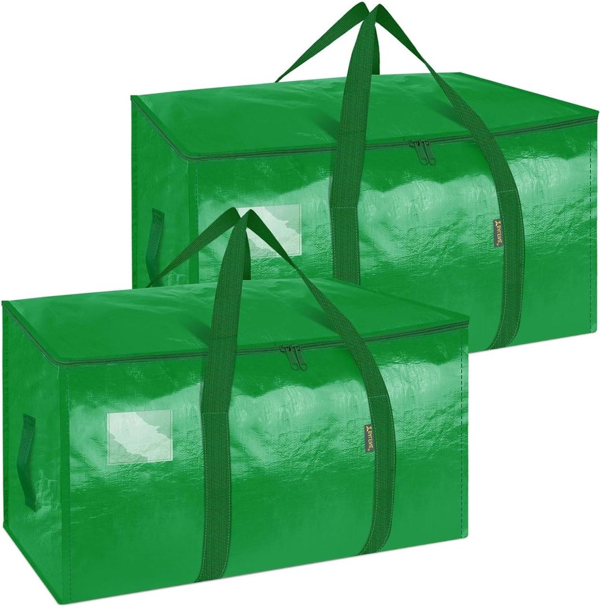 Verhuiszakken Extra Groot - Opbergzakken Kleding - Spullen Verhuizen Opbergen - Versterkte Handvatten - 2-Pack 69 cm - Lichtgroen