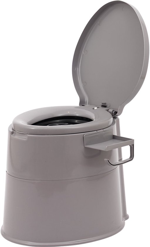 CRESTONE - Camping Toilet - Deelbaar - Draagbaar toilet - Milieuvriendelijk - Chemisch toilet - Toilet training - Zindelijkheidstraining - Hoge zit 45-50 cm - 7 Liter bak - Incl. deksel en rolhouder van Merkloos — afbeelding 3
