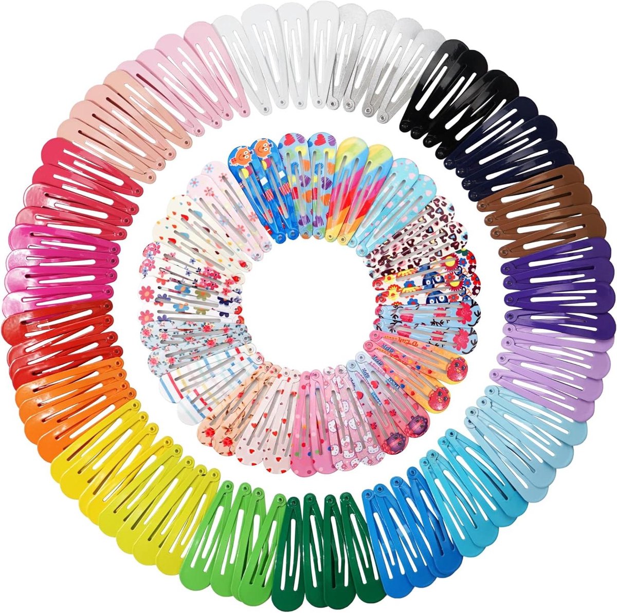 Haarclips - Haarpin Speldjes - Haar Styling - Patroon Print & Effen - 5 cm - Candy Kleuren