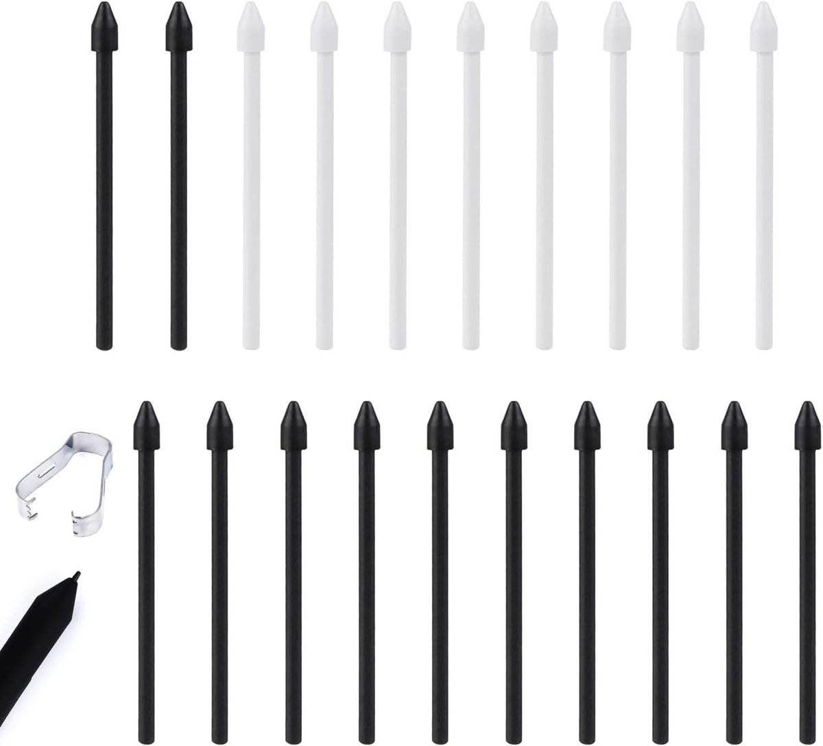 20 Stuks Vervangende Nib voor Stylus Pen, Nib Set Geschikt voor Galaxy Tab S6 Lite/S7/S8/S9/S10, Precisie en Comfort voor Teken- en Schrijfwerk