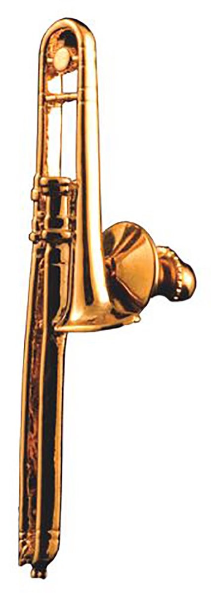 Music Gifts - Broche trombone in half-reliëf - 24k verguld - Topkwaliteit replica