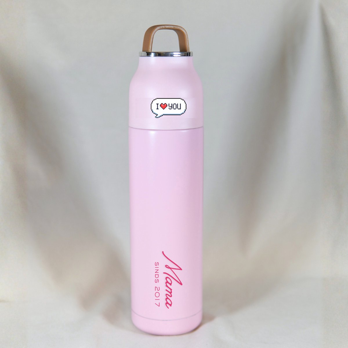 Gepersonaliseerd Cadeau voor Mama - Thermosfles met "Mama Sinds (Jaar)" - Roze Thermosfles 500ml - Thermosbeker Koffie - Thermosbeker Travel Mug - Moederdag - Moederdag Cadeautje - Moederdag Cadeau