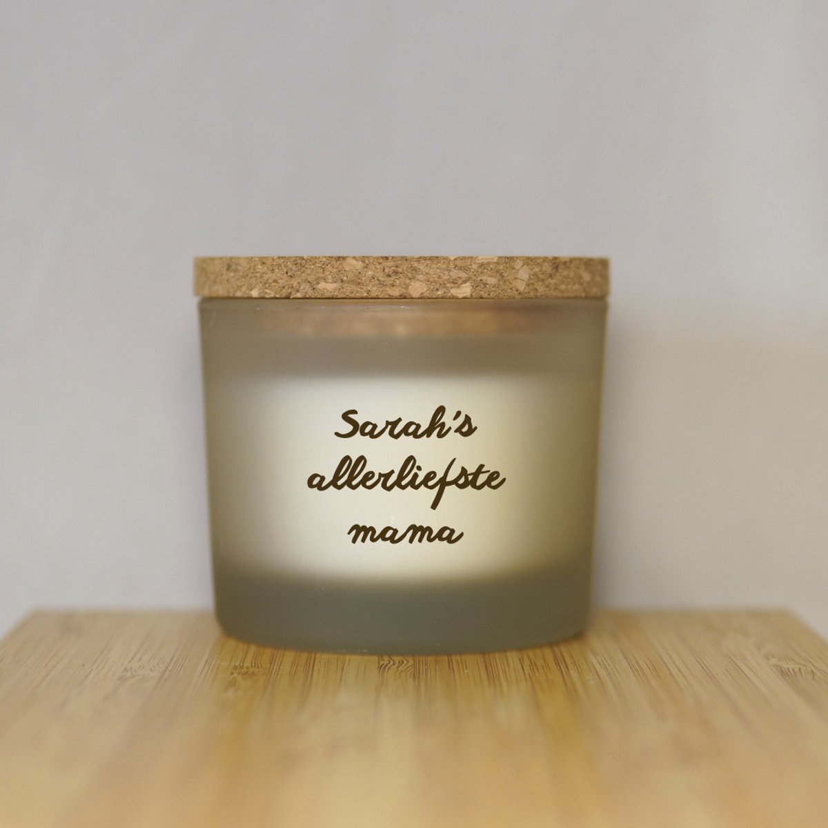 Gepersonaliseerd Cadeau voor Mama - Bolsius Geurkaars - Vanilla Delight - Geurkaars in Glas - Moederdag - Moederdag Cadeautje - Moederdag Cadeau