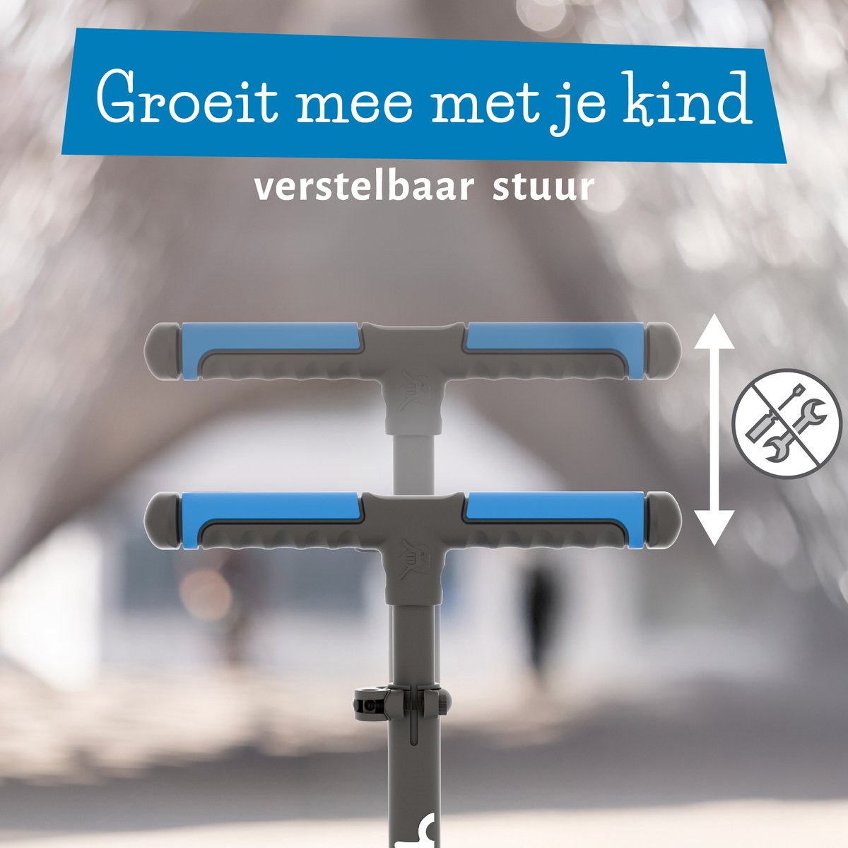 Chillafish Kinderstep 3 Jaar met drie LED wielen - Blauw - Lichtgewicht Glow step jongens en meisjes met afneembaar stuur en voetrem - Aanpasbaar in hoogte - Leun-om-te-sturen - Extra grip handgrepen - Geen batterijen nodig - Model Scotti Glow 3 — afbeelding 13