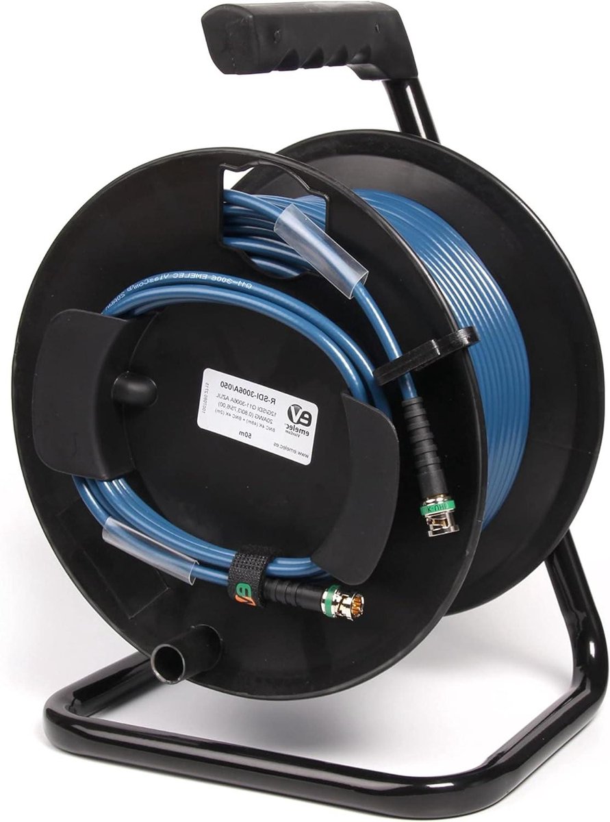 Videokabel BNC - Coaxkabel SDI - Signaaloverdracht - 4K UHD 12G-SDI - 50 meter - Blauw