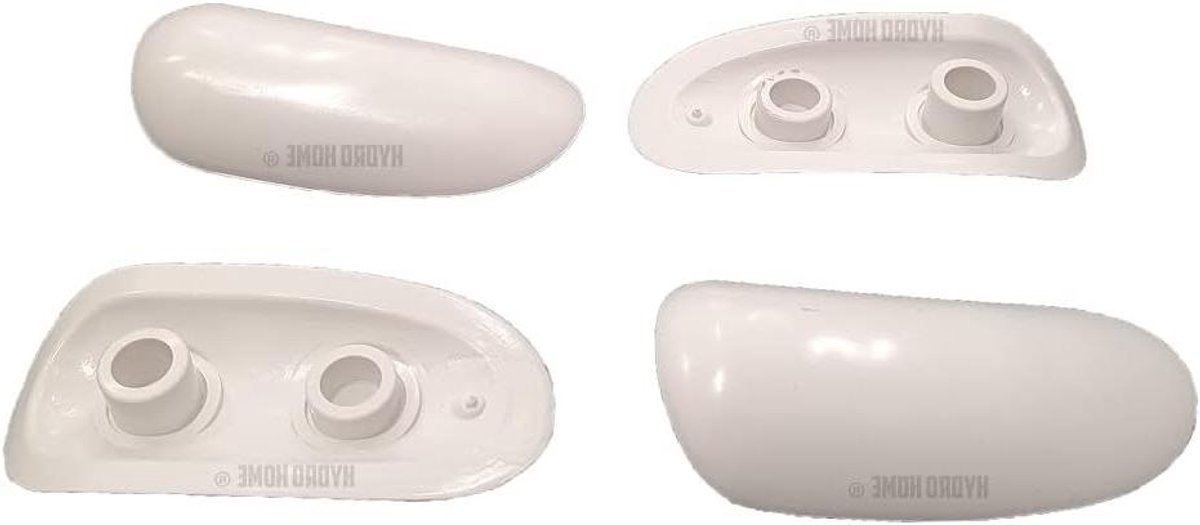 Toiletbril Bumper Set - Toiletbril Onderdelen - Stabiliseren Toiletbril - Platte Bumper Ontwerp - 4 Stuks - Grijs
