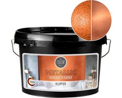 My Color Room Metallic Muurverf - Hoogglans Afwerking - Waterbasis - Terpentine vrij - Koper - 1 Liter
