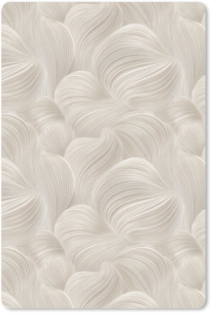 Muismat 13x20 cm - Mousepad Lijnen - Waaier - Beige - Muismatten